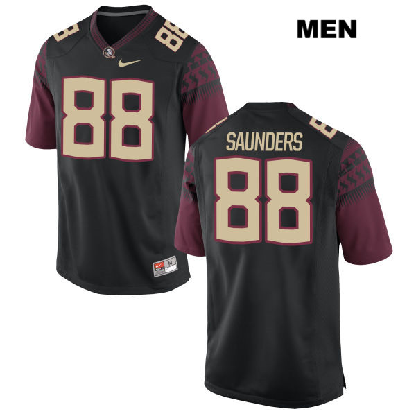 Men's NCAA Nike Florida State Seminoles #88 Mavin Saunders College Black Stitched Authentic Football Jersey YDS8669XP